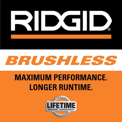 RIDGID 18V Brushless Cordless 4-1/2 in. Paddle Switch Angle Grinder with (2) 4.0 Ah Batteries, Charger, and Bag R86047B-AC93044SBN