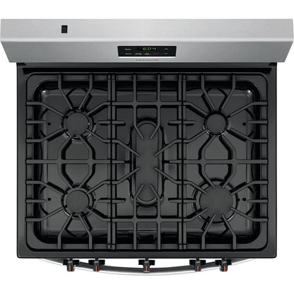 Frigidaire 30 in. 5 Burner Freestanding Gas Range in Stainless Steel FCRG3052AS