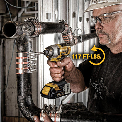 20V MAX Cordless Drill and Impact Driver, Power Tool Combo Kit with 2 Batteries and Charger