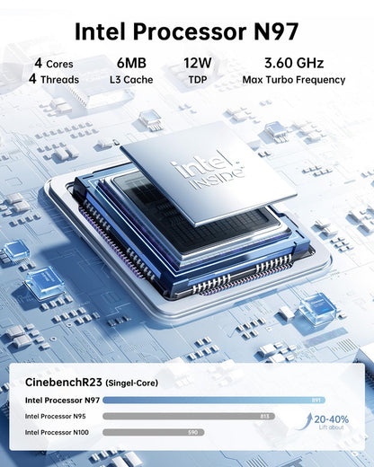 KAMRUI GK3Plus Mini PC, 16GB RAM 512GB M.2 SSD Mini Computers