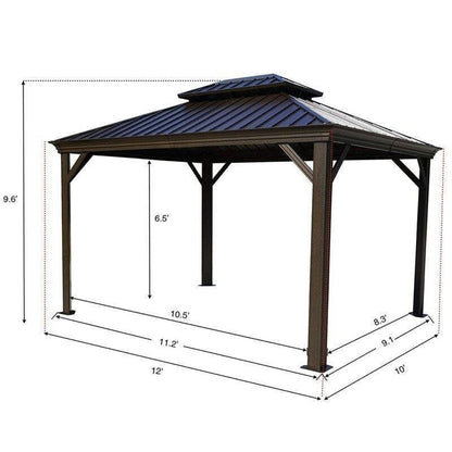 Dahlin Hardtop 12 Ft. W X 10 Ft. D Aluminum Patio Gazebo