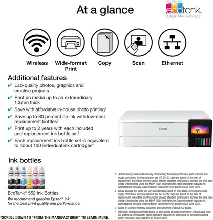 Ecotank ET-8550 Wireless Wide-Format All-In-One Printer