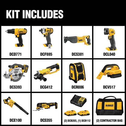 20V MAX 10-Tool Combo Kit DCK1020D2 with Batteries & Charger