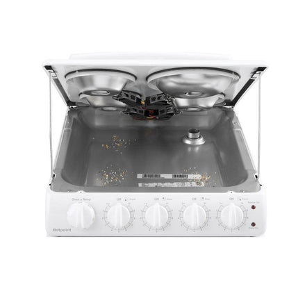 20 in. 4 Burner Element Free-Standing Electric Range in White