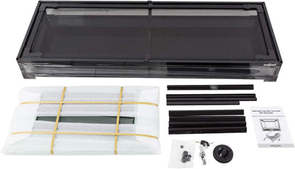 REPTI ZOO 67 Gallon Reptile Terrarium, Sliding Glass Doors, 48"x18"x18"