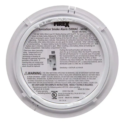i4618 4-Pack Hardwired Smoke Alarm with Ionization Sensor, 120V AC, 9V Battery Backup